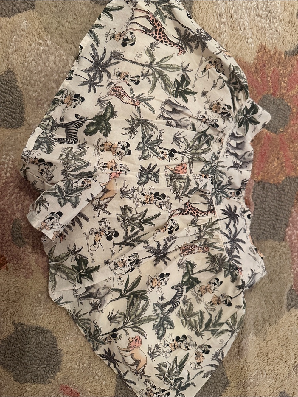 Janie and Jack x Disney White Tropical Animal Print Kids Shorts